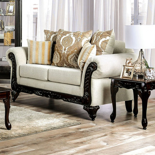 Furniture of America - Delizia 2 Piece Sofa Set in Cream - SM7748-SF-LV - GreatFurnitureDeal