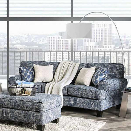 Furniture of America - Pierpont Blue Sofa - SM8010-SF