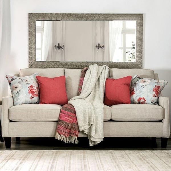 Nadene Ivory 3 Piece Living Room Set - SM8014-SF-LV-CH - Sofa