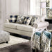 Furniture of America - Nash 3 Piece Living Room Set in Ivory - SM8101-SF-LV-CH-FL - Loveseat