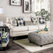 Furniture of America - Nash 3 Piece Living Room Set in Ivory - SM8101-SF-LV-CH-SQ - Sofa