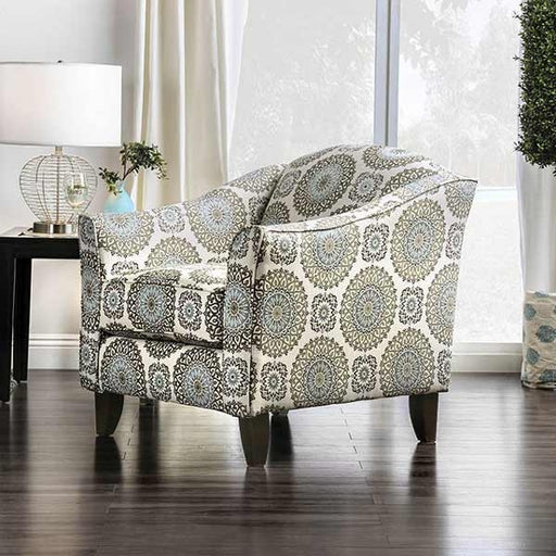 Furniture of America - Misty 3 Piece Living Room Set in Blue Gray - SM8141-SF-LV-CH-FL - Chair