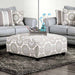 Furniture of America - Misty 4 Piece Living Room Set in Blue Gray - SM8141-SF-LV-CH-FL-OT - Ottoman
