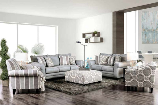 Furniture of America - Misty 3 Piece Living Room Set in Blue Gray - SM8141-SF-LV-CH-FL