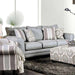 Furniture of America - Misty 3 Piece Living Room Set in Blue Gray - SM8141-SF-LV-CH-ST - Sofa