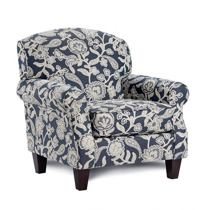 Furniture of America - Porthcawl Chair in Floral Multi - SM8190-CH-FL