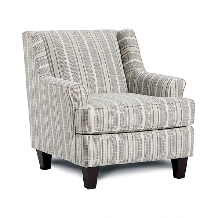 Furniture of America - Porthcawl Chair in Stripe Multi - SM8190-CH-ST
