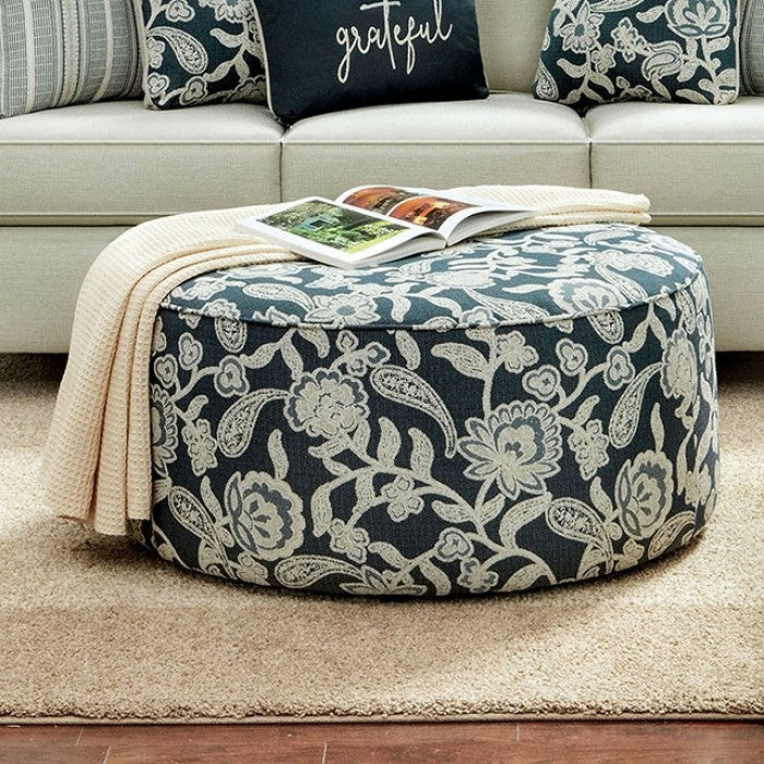 Furniture of America - Porthcawl Ottoman in Floral Multi - SM8190-OT