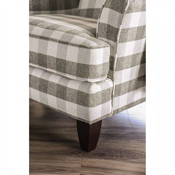 Furniture of America - Christine 3 Piece Living Room Set in Light Gray - SM8280-SF-LV-CH - Leg View