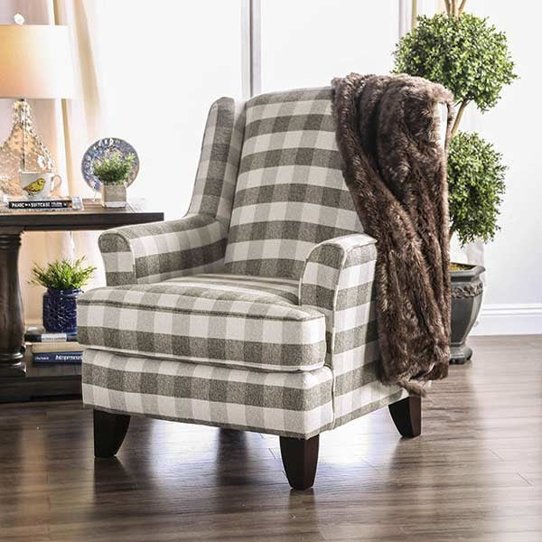 Furniture of America - Christine 3 Piece Living Room Set in Light Gray - SM8280-SF-LV-CH - Chair
