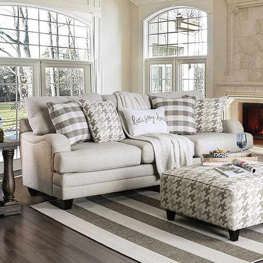 Furniture of America - Christine 2 Piece Sofa Set in Light Gray - SM8280-SF-CH - GreatFurnitureDeal
