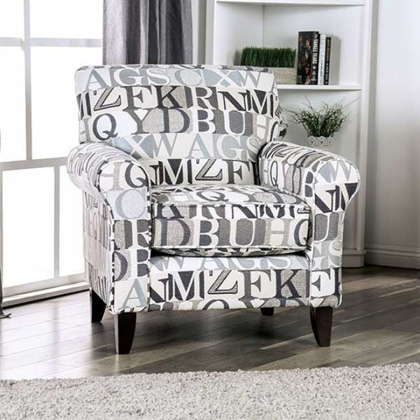 Furniture of America - Verne 3 Piece Living Room Set in Bluish Gray - SM8330-SF-LV-CH-LT - Chair