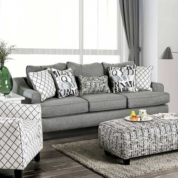 Furniture of America - Verne 2 Piece Sofa Set in Bluish Gray - SM8330-SF-LVT - Sofa