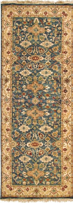 Surya Rugs - Soumek Green, Brown Area Rug - SMK51 - 4' x 10' - GreatFurnitureDeal