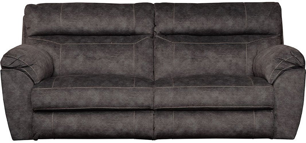 Catnapper - Sedona Power Headrest w-Lumbar Power Lay Flat Reclining Sofa in Smoke - 762221-SMOKE - GreatFurnitureDeal