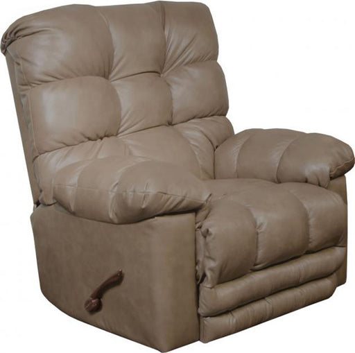 Catnapper - Piazza Top Grain Leather Touch Rocker Recliner with X-tra Comfort Footrest in Smoke - 47762128318