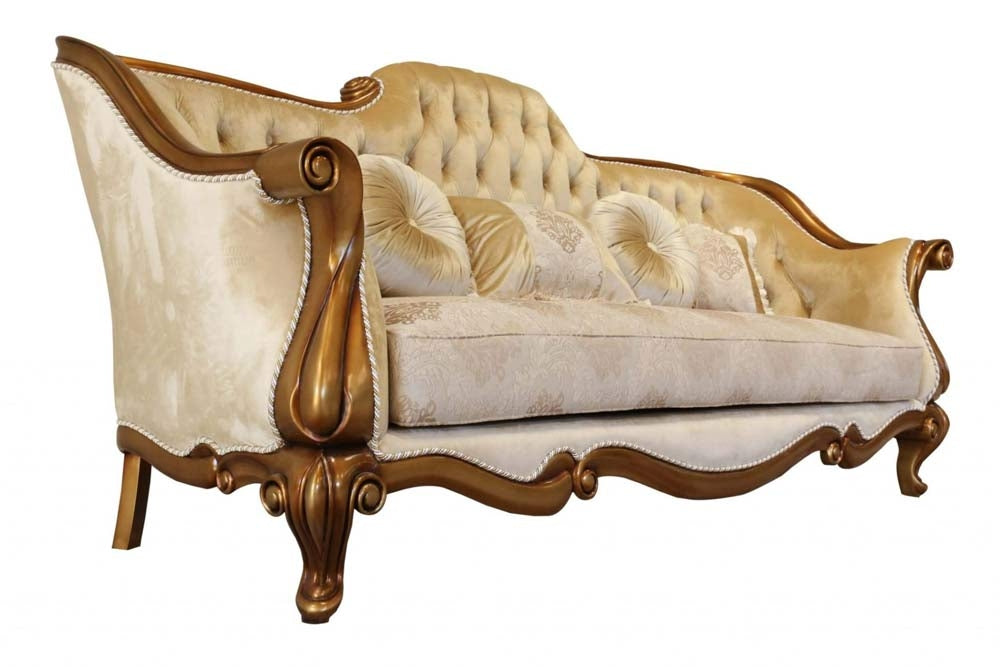 European Furniture - Carlotta 4 Piece Luxury Living Room Set in Golden Bronze - 41951-SL2C - GreatFurnitureDeal