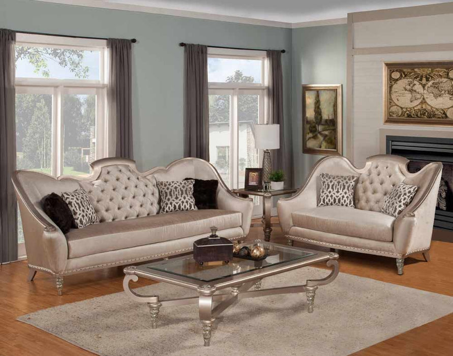 Benetti's Italia - Sofia 4 Piece Living Room Set in Pearl White