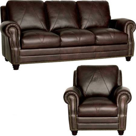 Mariano Italian Leather Furniture - Solomon Leather Sofa and Chair Set - LUK-Solomon-SC - GreatFurnitureDeal