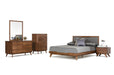 VIG Furniture - Nova Domus Soria Modern Grey & Walnut Bed - VGMABR-32-BED - GreatFurnitureDeal