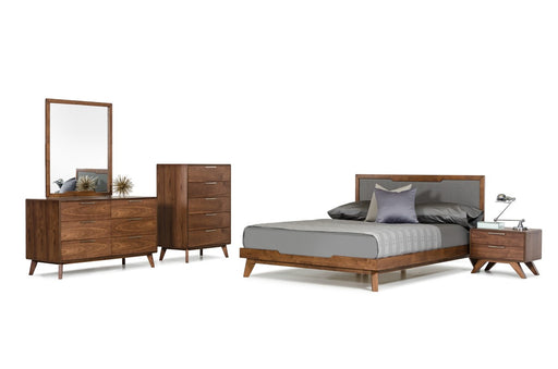 VIG Furniture - Nova Domus Soria Modern Grey & Walnut Bed - VGMABR-32-BED - GreatFurnitureDeal