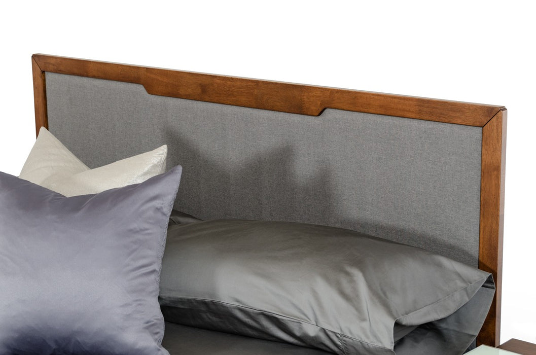 VIG Furniture - Nova Domus Soria Modern Grey & Walnut Bed - VGMABR-32-BED