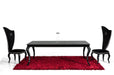 Vig Furniture - A&X Sovereign Transitional Black Crocodile Dining Table w- Black Gloss Legs - VGUNRC830-220-BLK - GreatFurnitureDeal