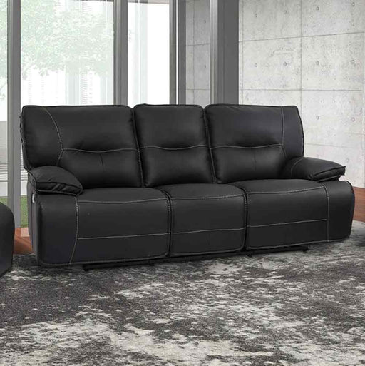 Parker Living - Spartacus Power Double Reclining Sofa with USB Port & Power Headrest in Black - MSPA#832PH-BLC - GreatFurnitureDeal