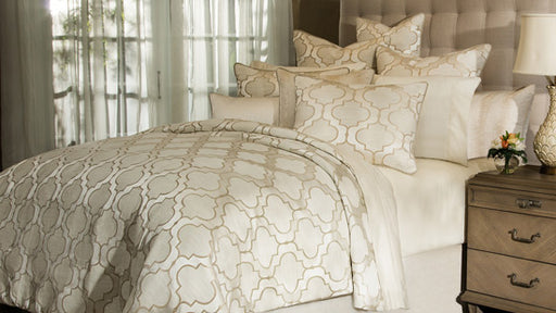 AICO Furniture - Spectrum 10 Piece King Comforter Set Pearl - BCS-KS10-SPCTRM-PERL - GreatFurnitureDeal