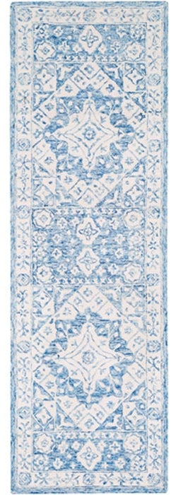 Surya Rugs - Serafina Pale Blue, White Area Rug - SRF2018 - 2'6" x 8' Runner - GreatFurnitureDeal