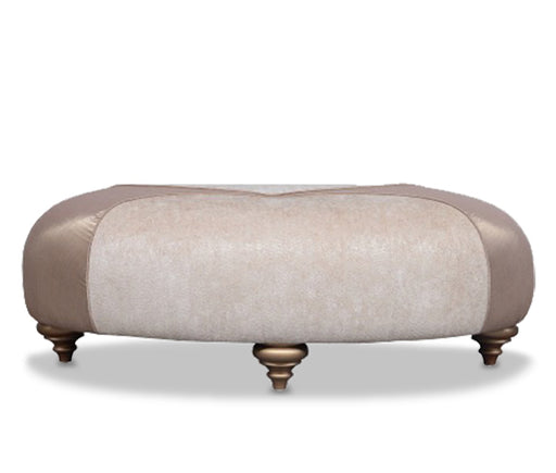AICO Furniture - Studio Camelia Oval Ottoman in Bright Gold - ST-CMLIA79-ORO-806