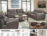 Jackson Furniture - Hudson 3 Piece Living Room Set in Steel - 4396-03-02-01-STEEL