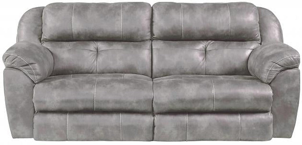 Catnapper - Ferrington 3 Piece Power Headrest w-Lumbar Power Lay Flat Reclining Living Room Set in Steel - 761891-3SET-STEEL - GreatFurnitureDeal