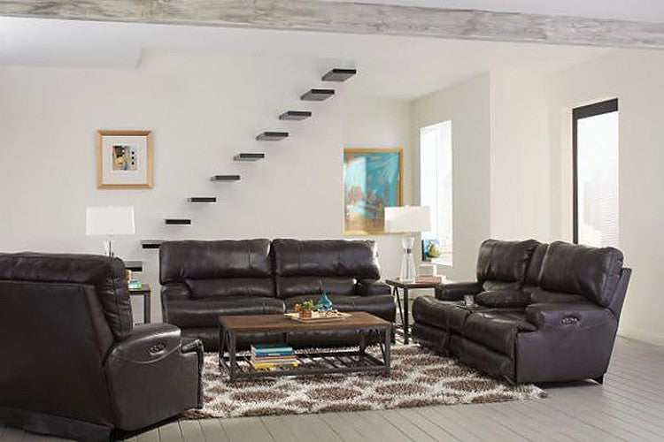 Catnapper - Wembley Power Lay Flat Reclining Sofa in Steel - 64581-STEEL-P-MTO - GreatFurnitureDeal