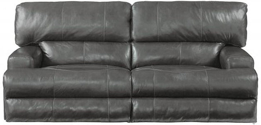 Catnapper - Wembley 3 Piece Lay Flat Reclining Living Room Set in Steel - 4581-STEEL-3SET - GreatFurnitureDeal