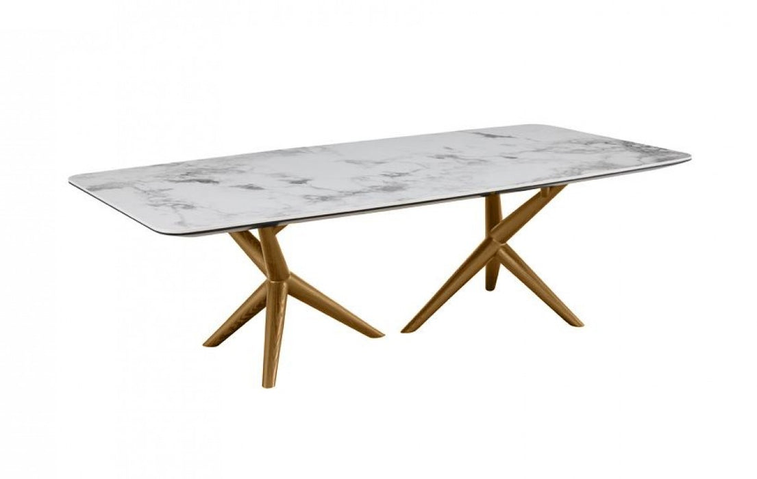 VIG Furniture - Modrest Stetson Mid Century Walnut Ceramic Coffee Table - VGCSCT-20046-BRN-CT