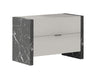 J&M Furniture - Stoneage Nightstand in Light Grey Lacquer - 17455N - GreatFurnitureDeal