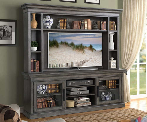 Parker House - Sundance - Smokey Grey 92 in. Console With Hutch And Backpanel - SUN#92-4-SGR - GreatFurnitureDeal
