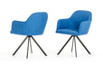 Vig Furniture - Modrest Synergy Modern Grey Fabric Dining Chair (Set of 2) - VGEUMC-8112CH-A-BLU - GreatFurnitureDeal