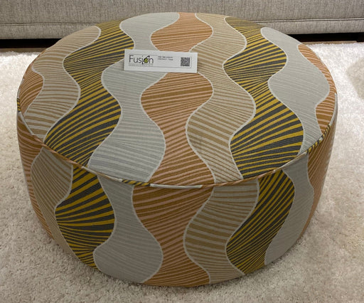 Southern Home Furnishings - Loxley Coconut 39" Round Cocktail Ottoman in Grey - 140 Kamiya Whisper - GreatFurnitureDeal