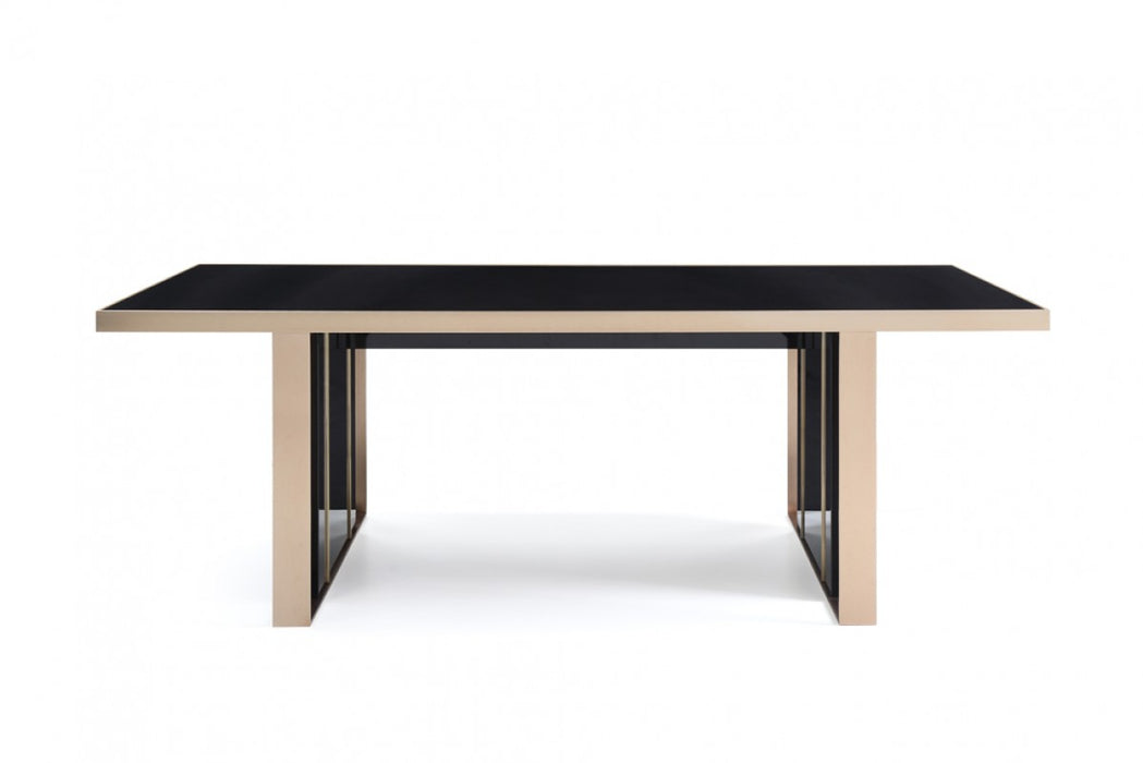 VIG Furniture - Nova Domus Cartier Modern Black & Brushed Bronze Dining Set - VGVCA002-DINSET