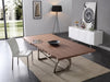 VIG Furniture - Modrest Addy Modern Walnut & Stainless Steel Dining Table - VGVCT1301S-24 - GreatFurnitureDeal