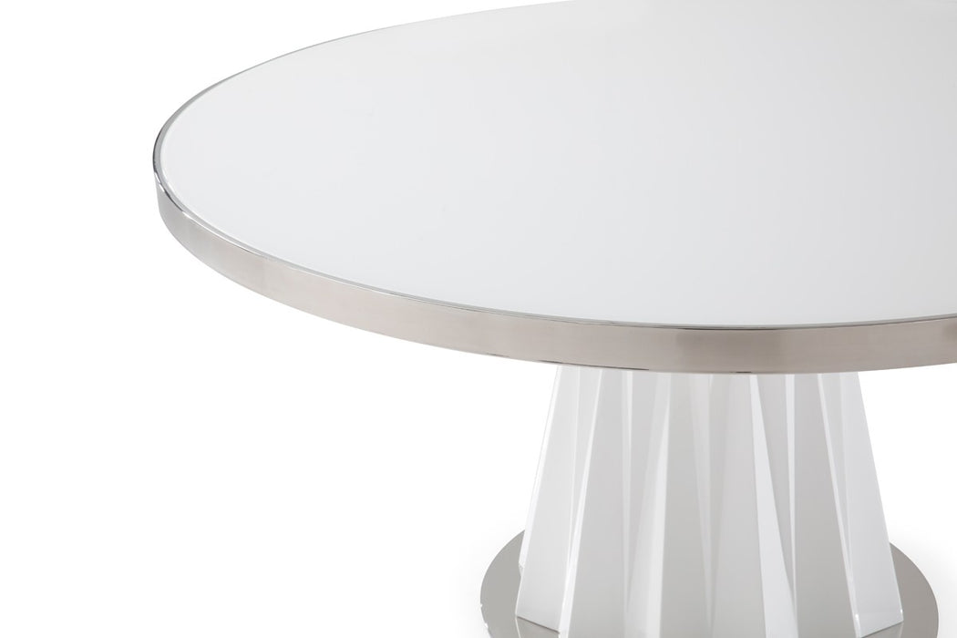 VIG Furniture - Modrest Cabaret Modern White Round Dining Table - VGVCT1799
