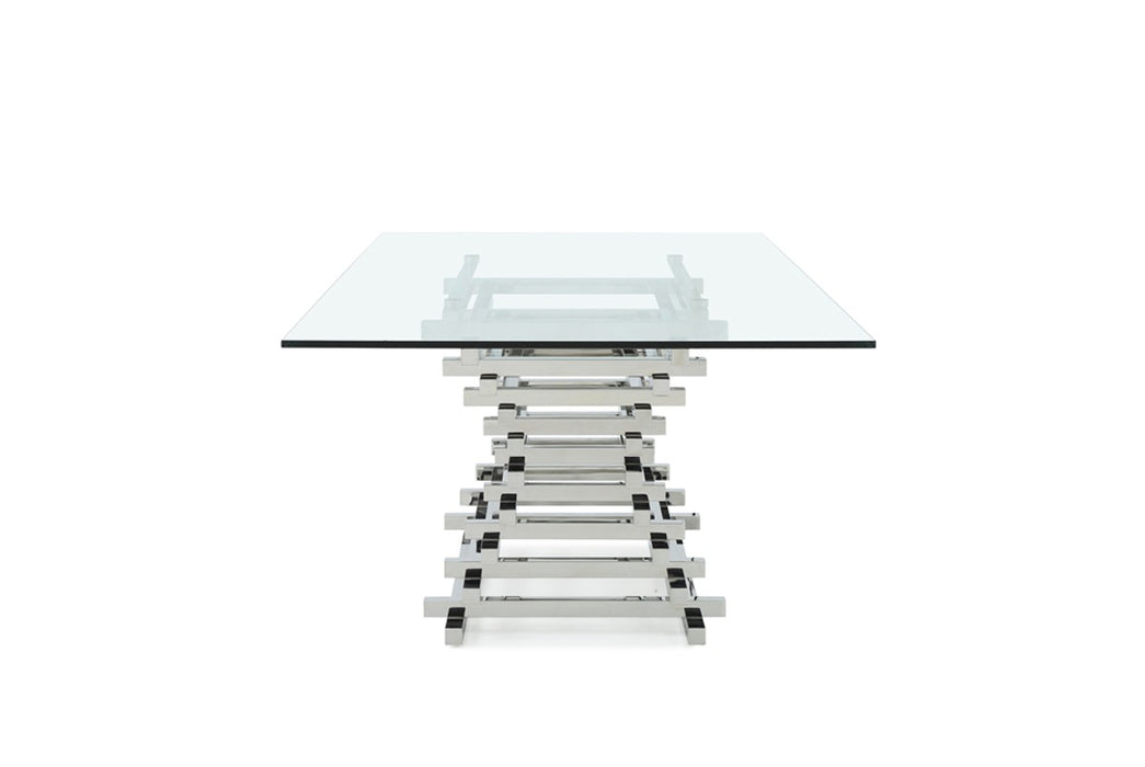 VIG Furniture - Modrest Crawford Modern Rectangular Glass Dining Table - VGVCT8909-L