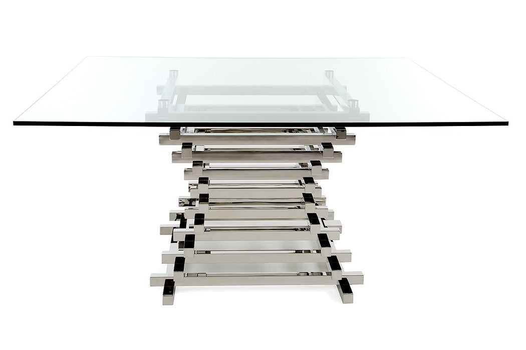 VIG Furniture - Modrest Crawford Contemporary Clear Glass Square Dining Table - VGVCT8909 - GreatFurnitureDeal