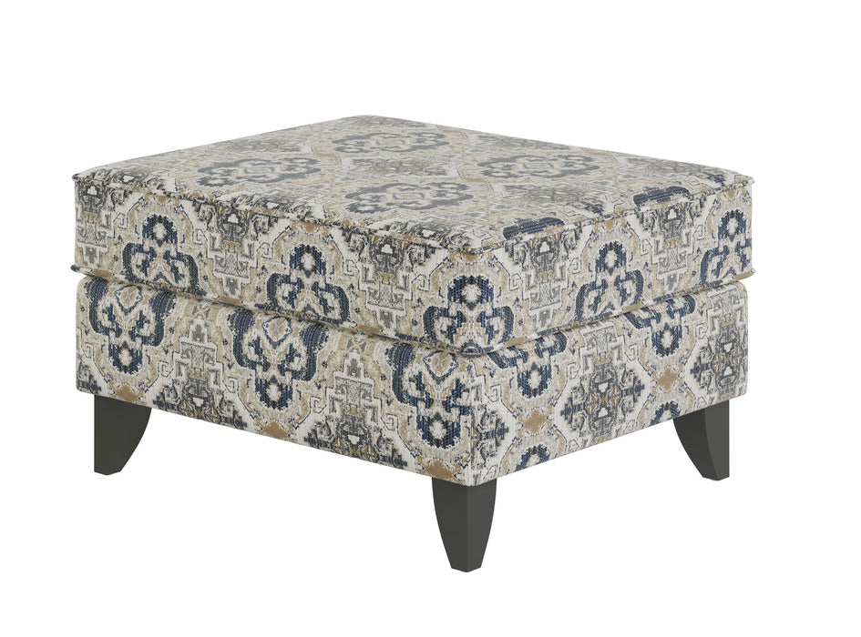 Southern Home Furnishings - Plumley Bisque Accent Chair Ottoman in Multi - 243 Chalupnik Storm