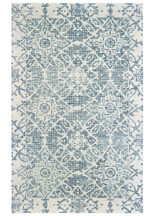 Oriental Weavers - Tallavera Blue/ Ivory Area Rug - 55603 - GreatFurnitureDeal