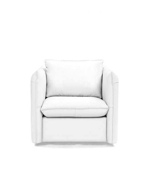 VIG Furniture - Divani Casa Tamworth Modern White Leather Swivel Lounge Chair - VGEVN912-WHT-CH - GreatFurnitureDeal