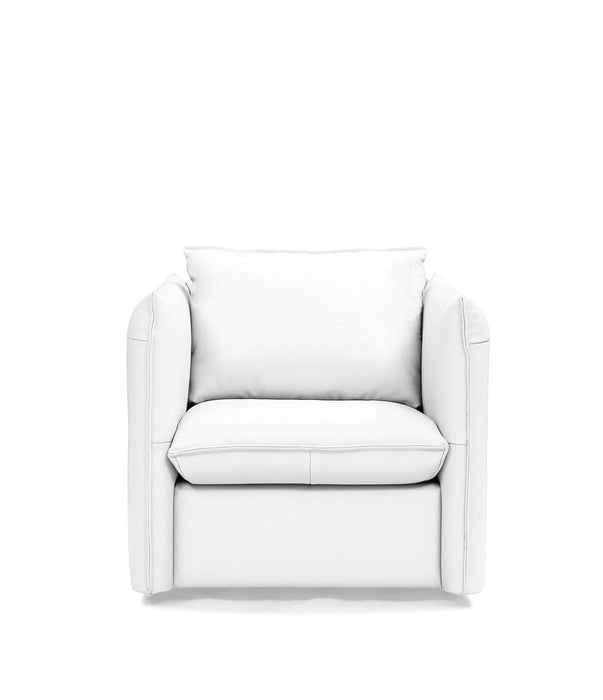 VIG Furniture - Divani Casa Tamworth Modern White Leather Swivel Lounge Chair - VGEVN912-WHT-CH