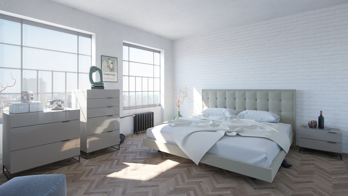 VIG Furniture - Modrest Hera Modern Grey Leatherette Bed - VGCNHERA-BED - GreatFurnitureDeal